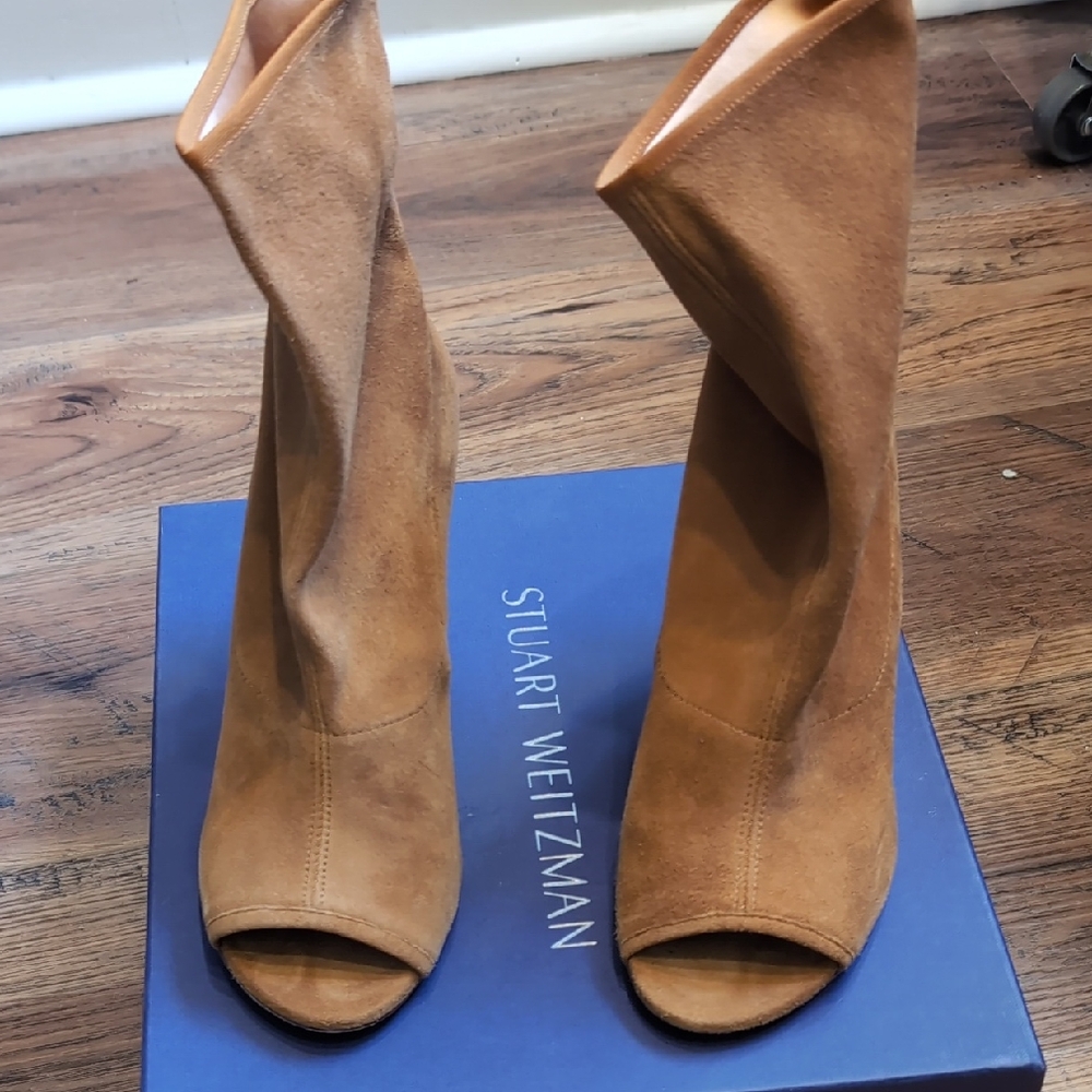 Stuart Weitzman Brown Suede Heeled Boots